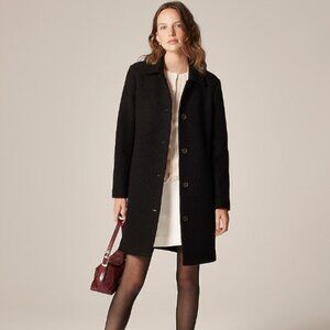 J Crew Daphne Italian Boiled Wool Topcoat